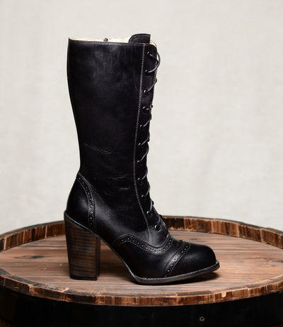 Ariana Boots in Black Rustic