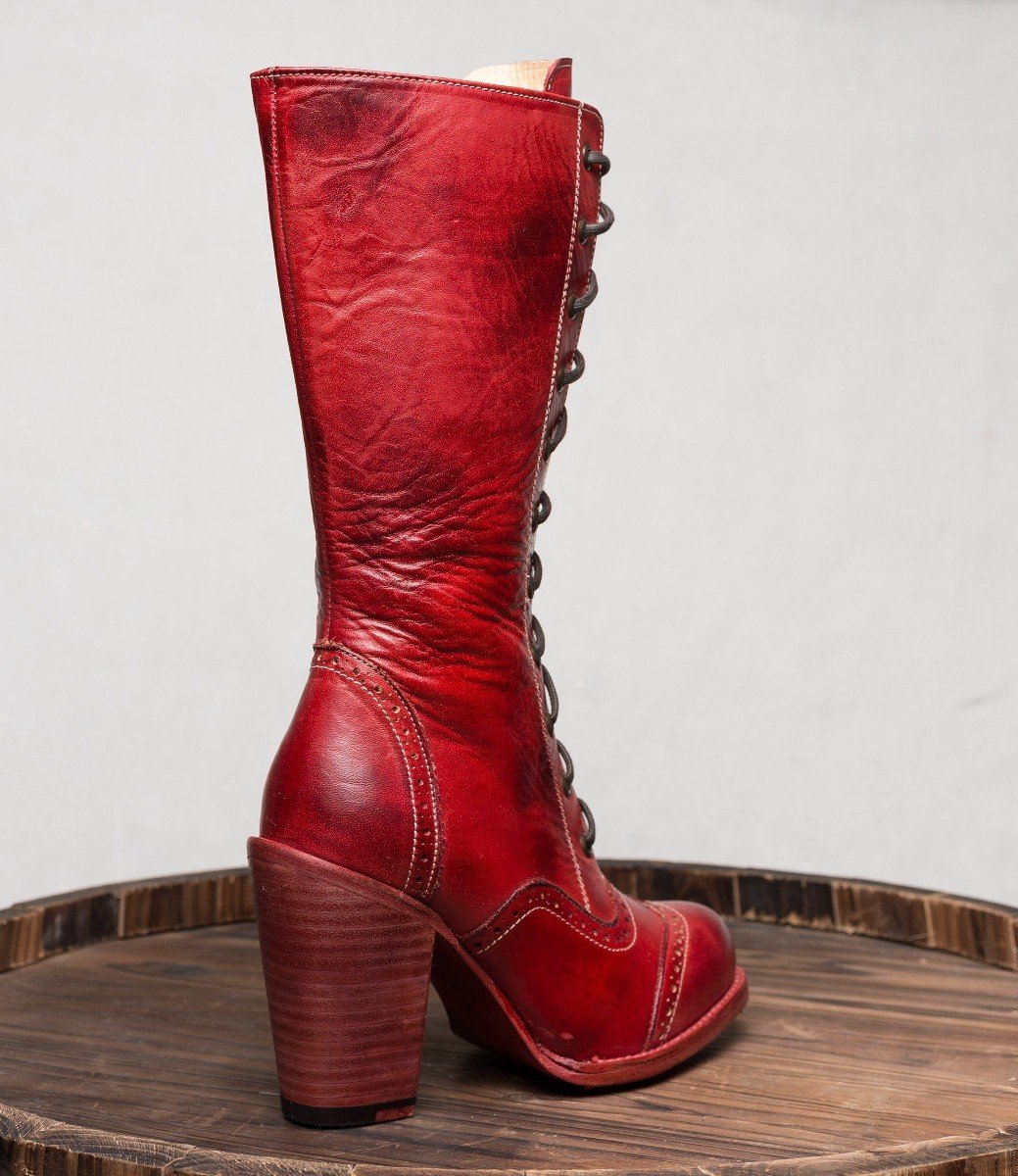 Ariana Boots in Red Rustic