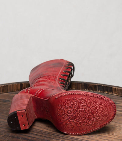 Ariana Boots in Red Rustic
