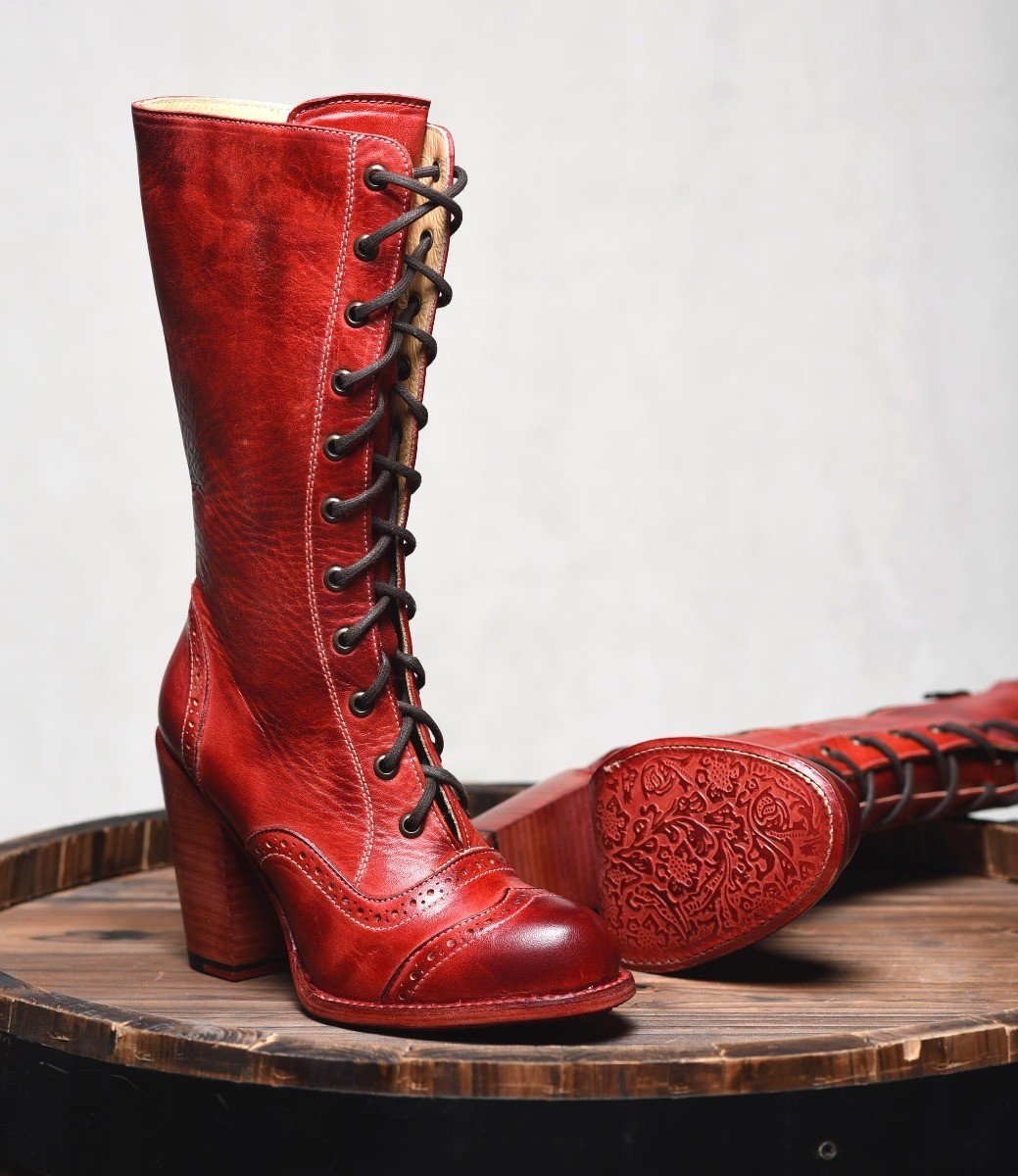 Ariana Boots in Red Rustic