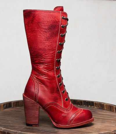 Ariana Boots in Red Rustic