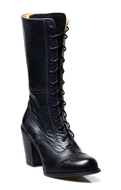 Ariana Boots in Black Rustic