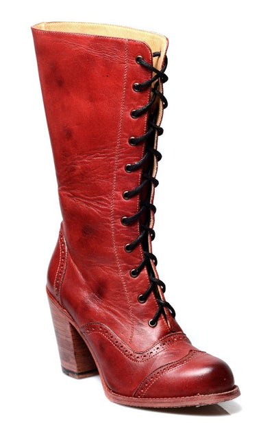 Ariana Boots in Red Rustic