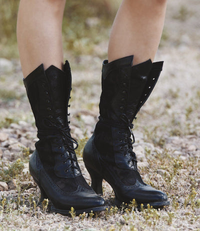 Jennie Victorian Boots in Black