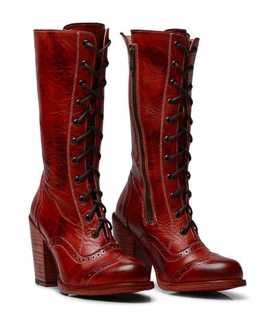 Ariana Boots in Red Rustic
