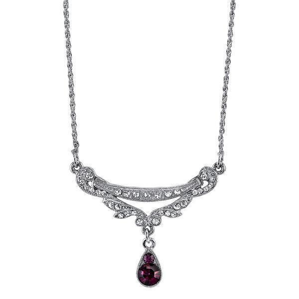 DOWNTON ABBEY AMETHYST CRYSTAL NECKLACE