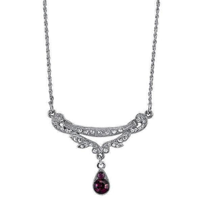 DOWNTON ABBEY AMETHYST CRYSTAL NECKLACE