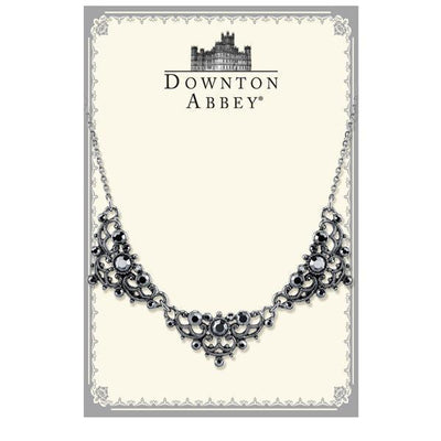 DOWNTON ABBEY HEMATITE CRYSTAL BIB NECKLACE - SOLD OUT