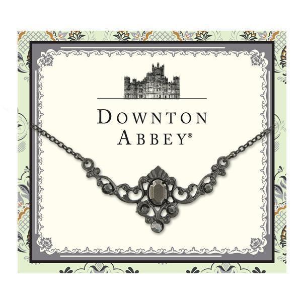 DOWNTON ABBEY BLACK HEMATITE CRYSTAL NECKLACE