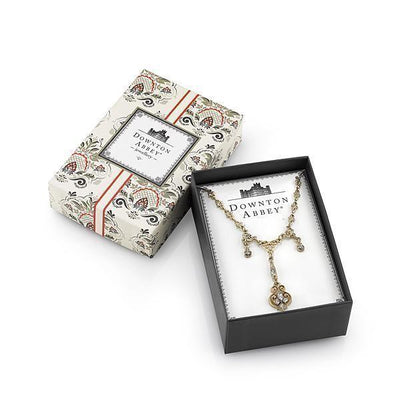 DOWNTON ABBEY CRYSTAL TRIPLE DROP Y NECKLACE