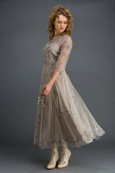 Nataya Elizabeth CL-2149 Silver/Grey Gown - SOLD OUT