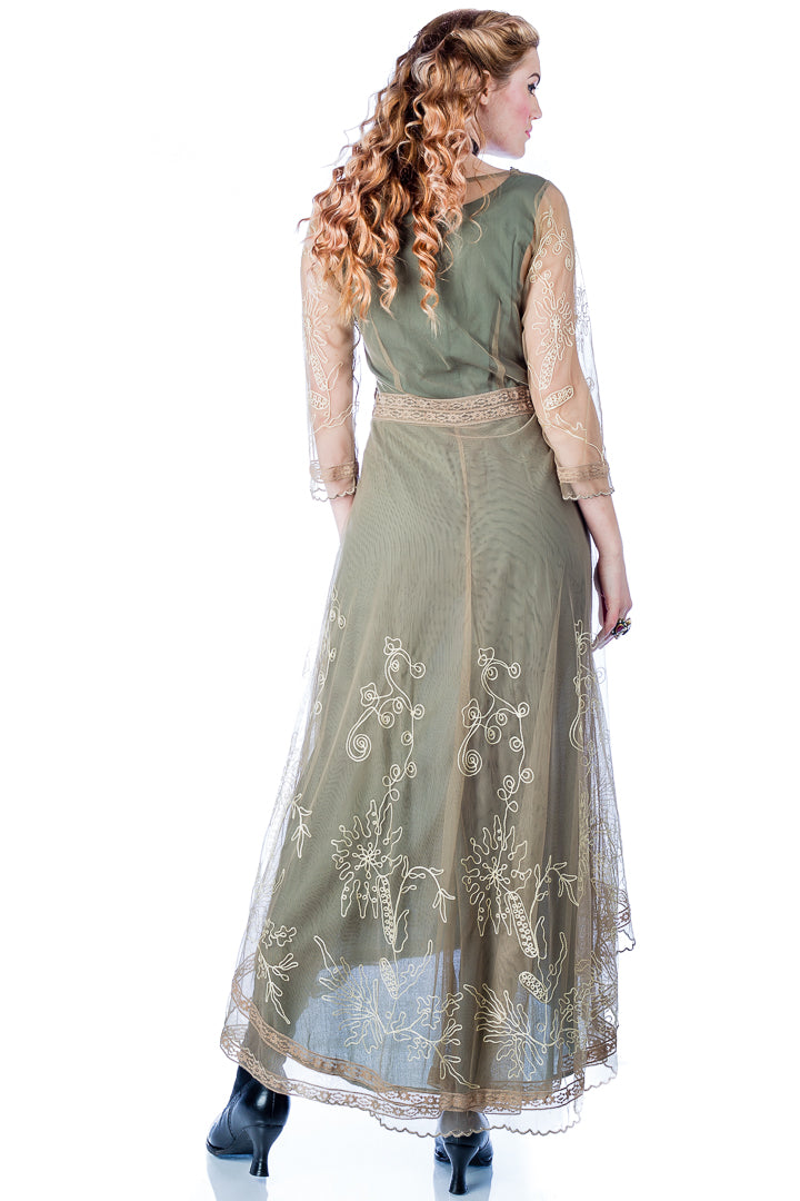 Nataya 40163 Downton Abbey Tea Party Gown in Sage