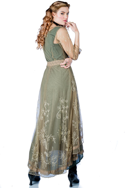 Nataya 40163 Downton Abbey Tea Party Gown in Sage