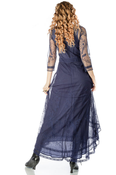 Nataya 40163 Downton Abbey Tea Party Gown in Royal Blue