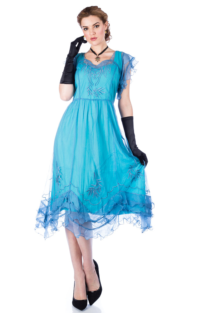 Nataya Olivia AL-284 Turquoise Dress