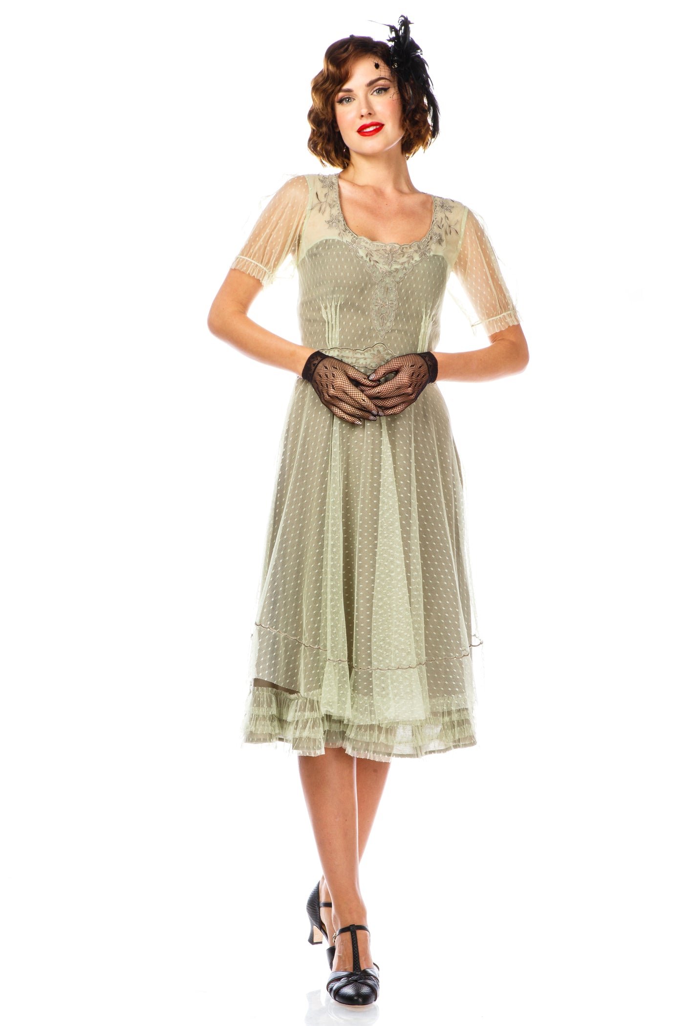 Nataya Flapper Style Dress 40832 in Mint