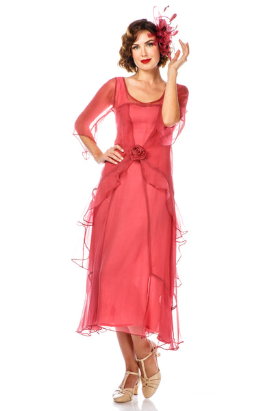 10709 Great Gatsby Party Dress in Rose Blossom by Nataya
