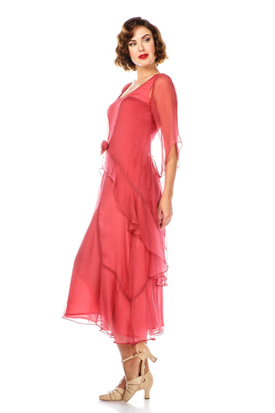 10709 Great Gatsby Party Dress in Rose Blossom by Nataya