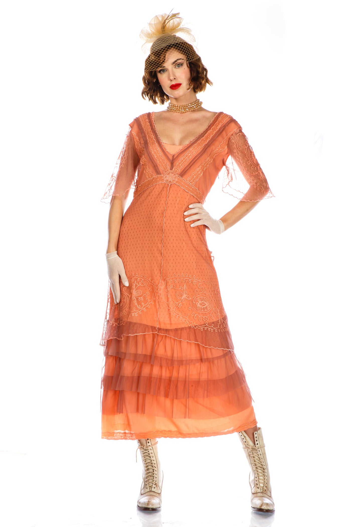 Nataya 40827 Golden Hour Dress in Grapefruit Rose