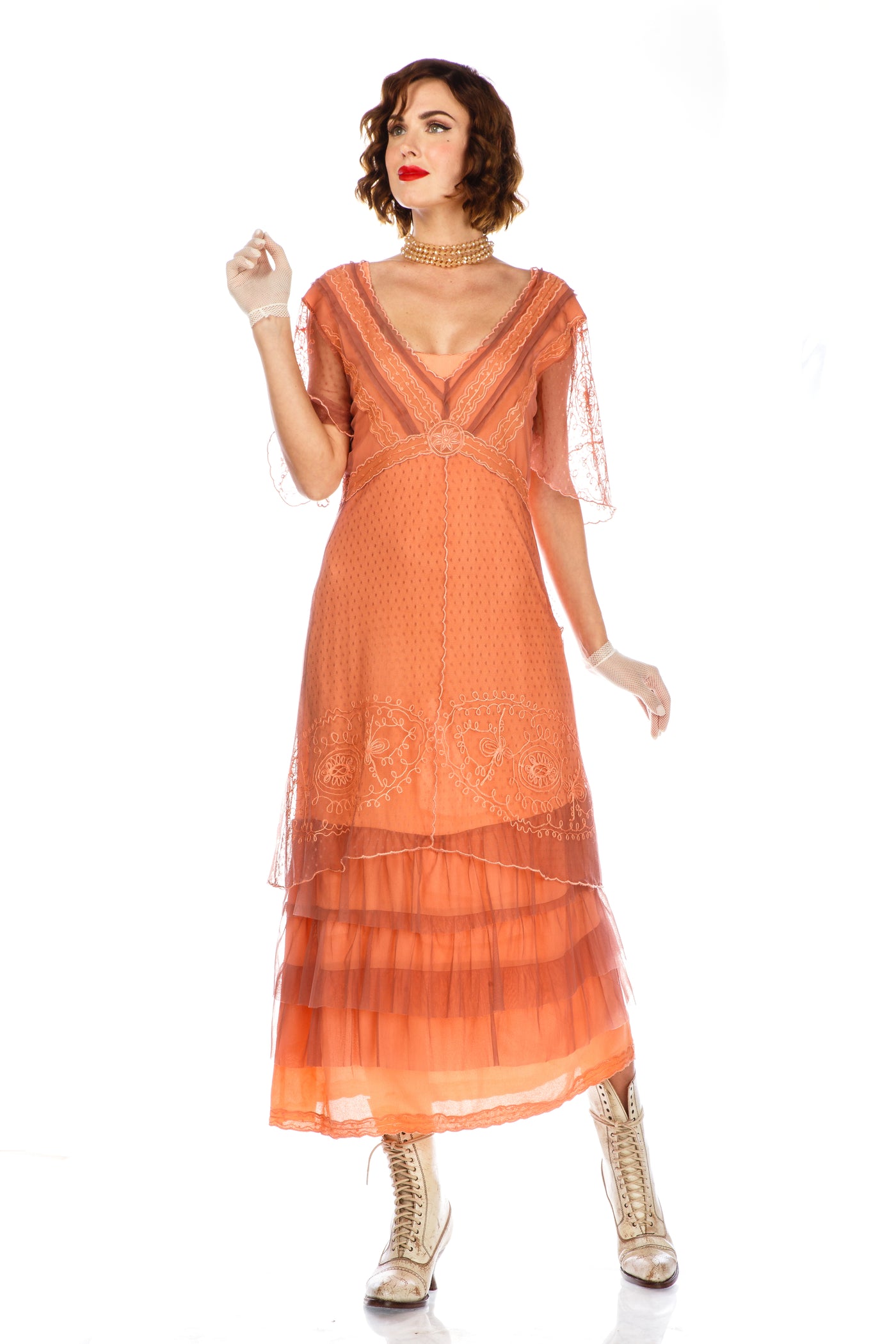 Nataya 40827 Golden Hour Dress in Grapefruit Rose