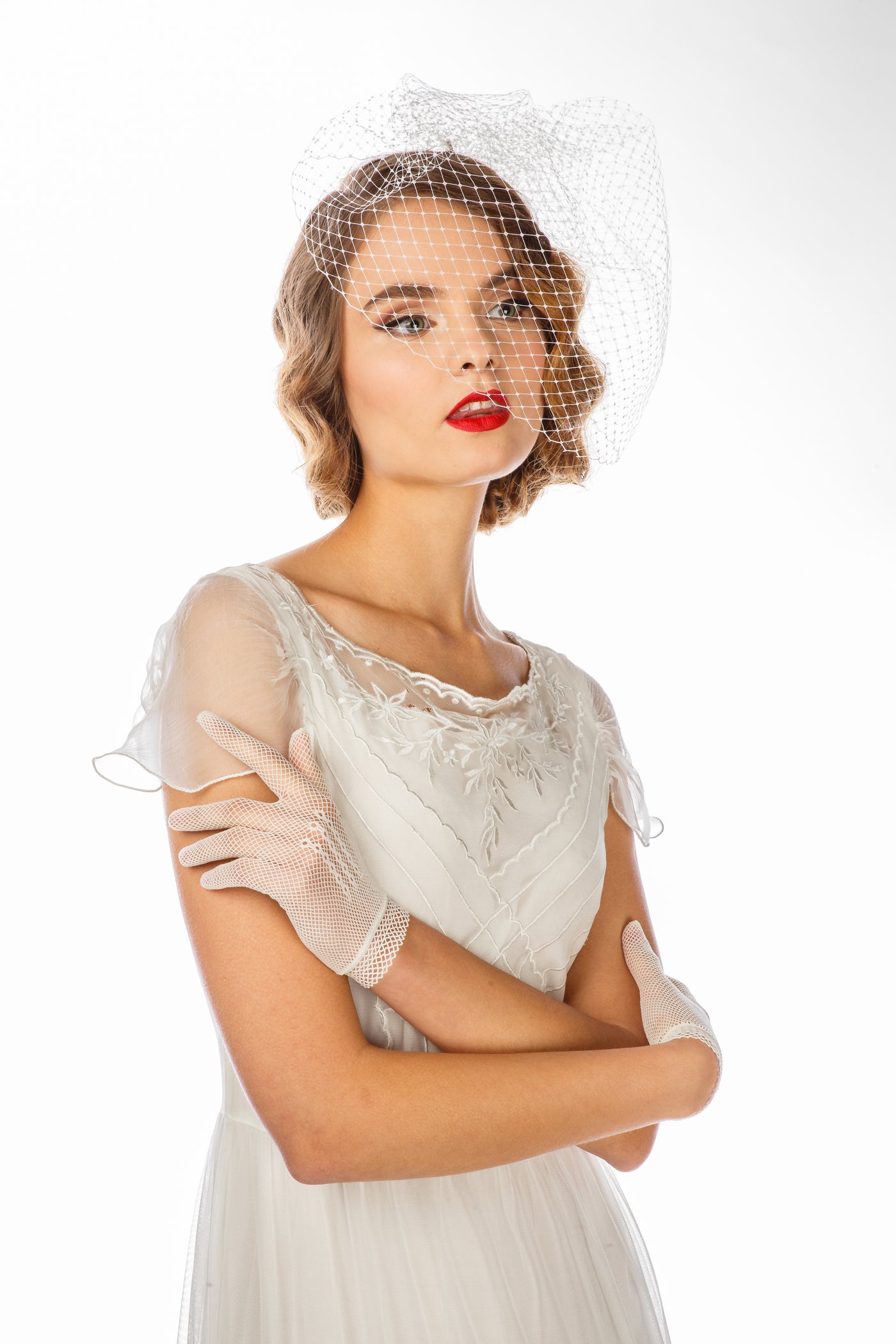 Harper Vintage Insprired Wedding Dress in Ivory by Nataya