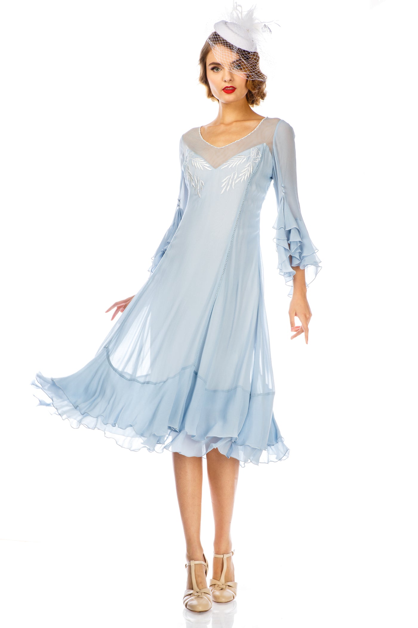 Vintage Inspired 40816 Sky Blue Dress by Nataya