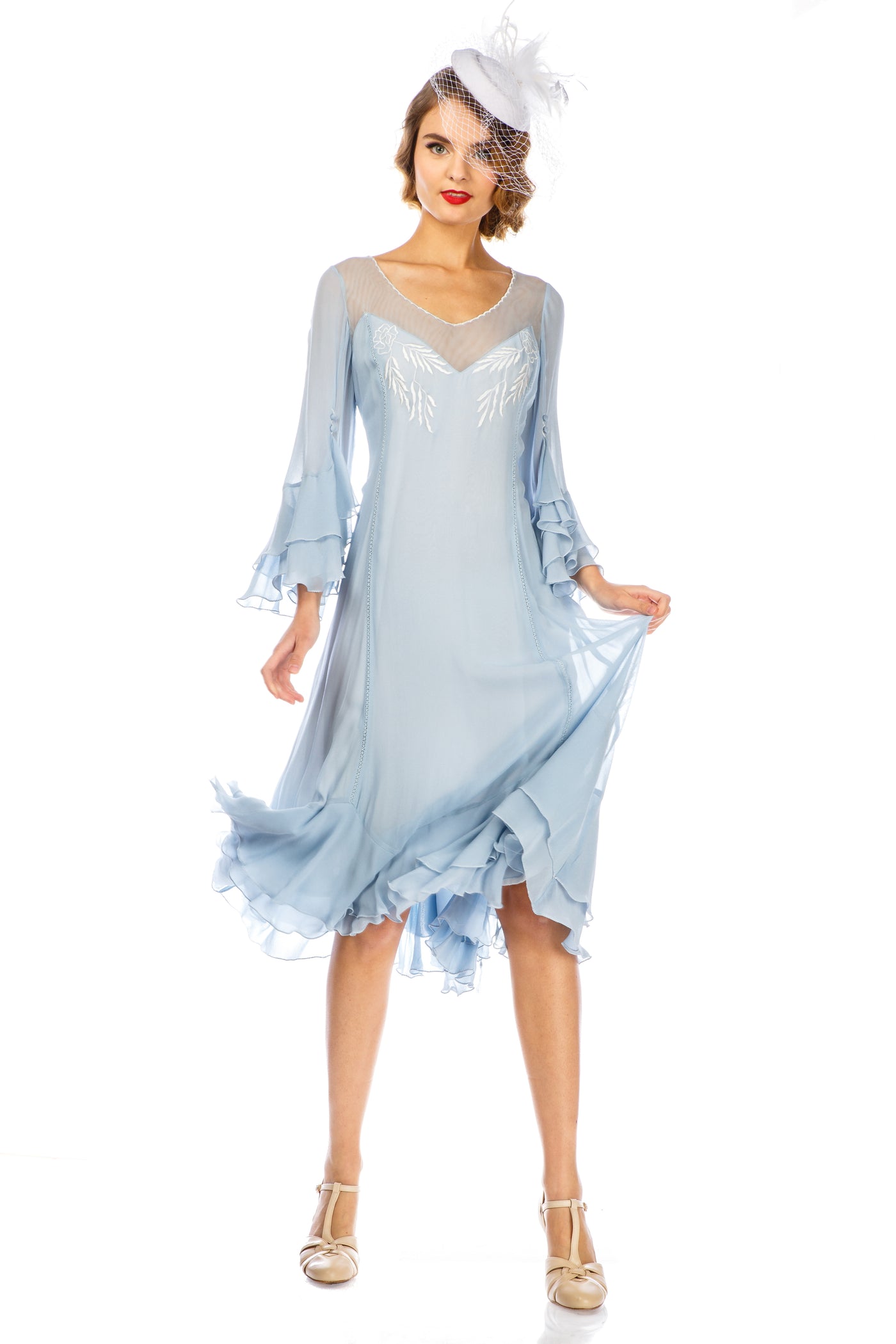 Vintage Inspired 40816 Sky Blue Dress by Nataya