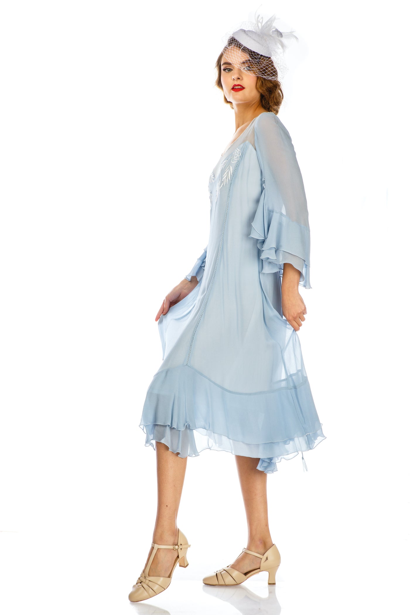 Vintage Inspired 40816 Sky Blue Dress by Nataya