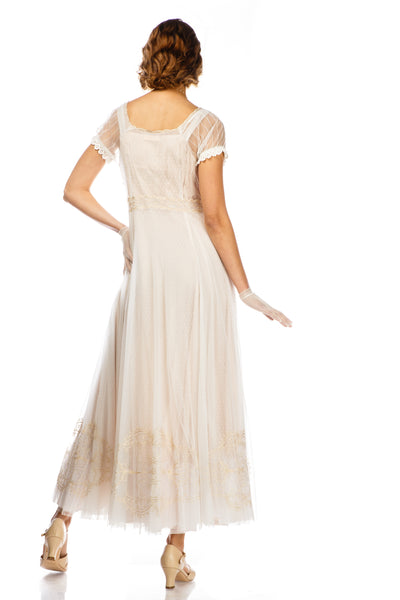 Nataya 40823 Vintage Garden Party Gown in Ivory
