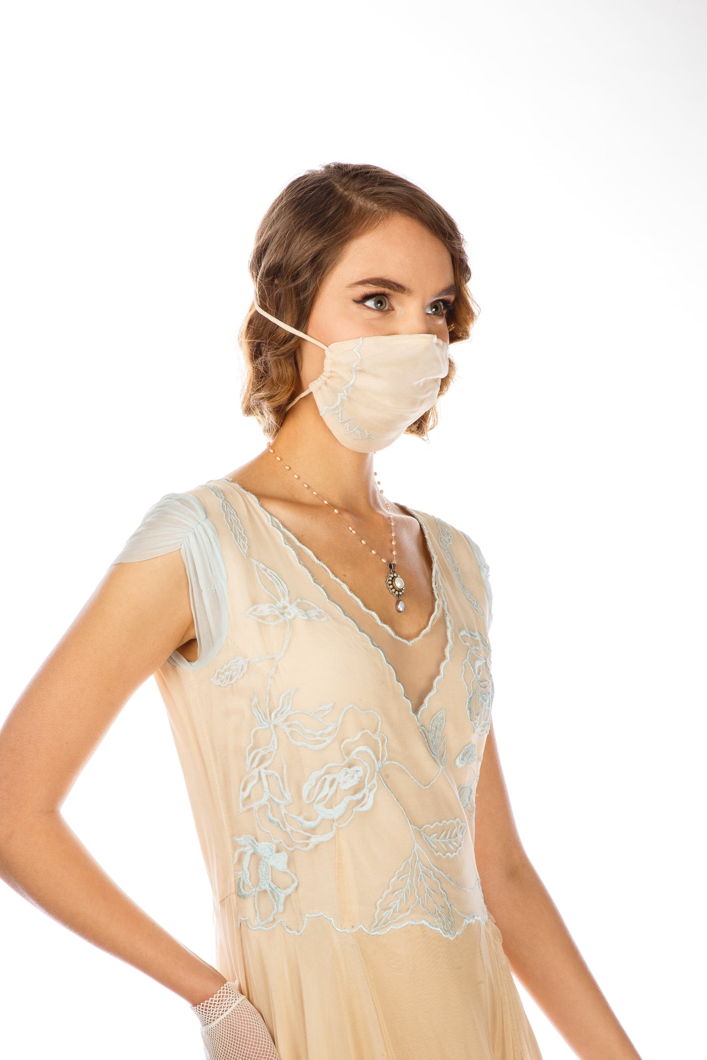 Breathable Dressy Face Mask in Nude Mint by Nataya
