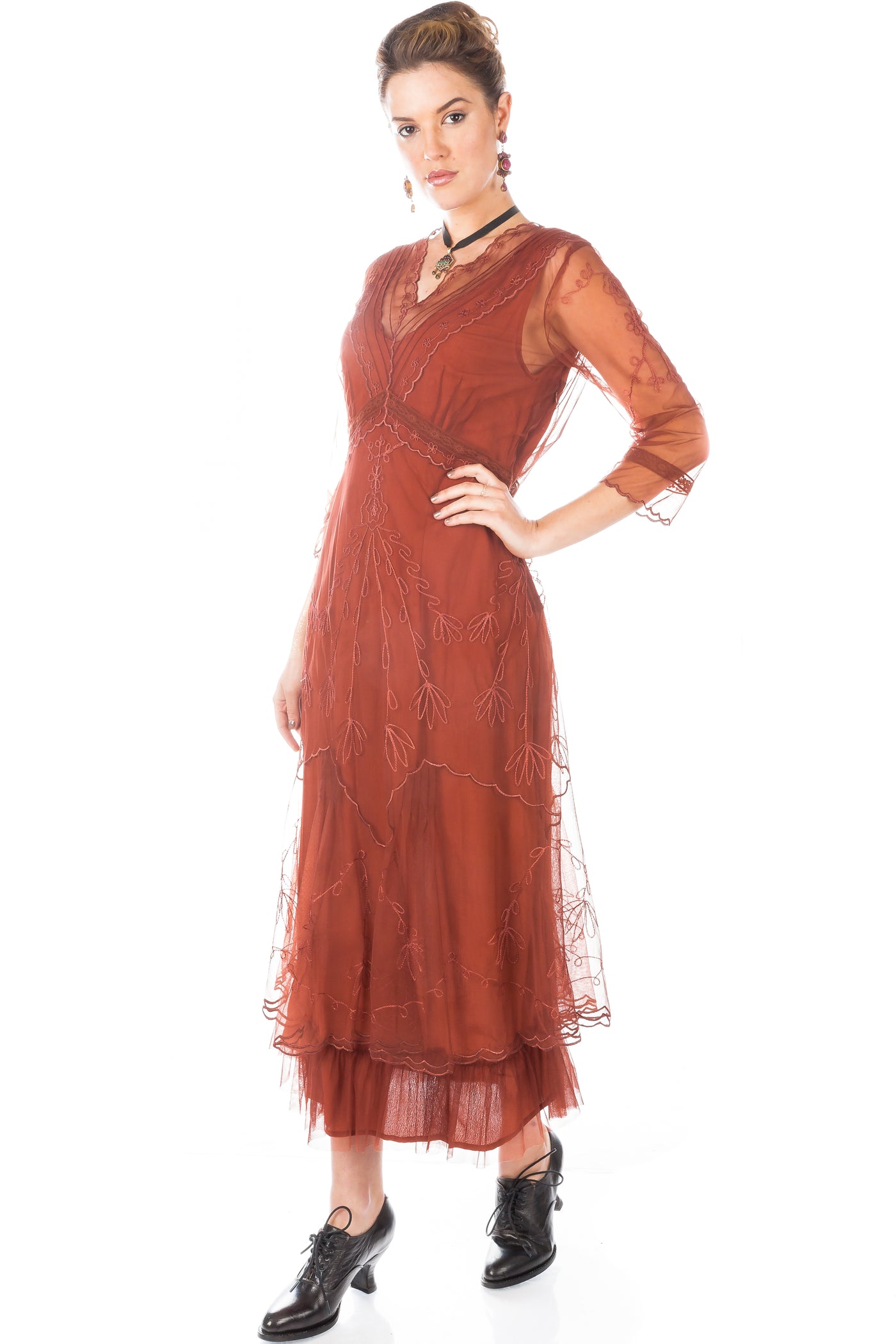 Nataya Sophia CL-509 Paprika Dress