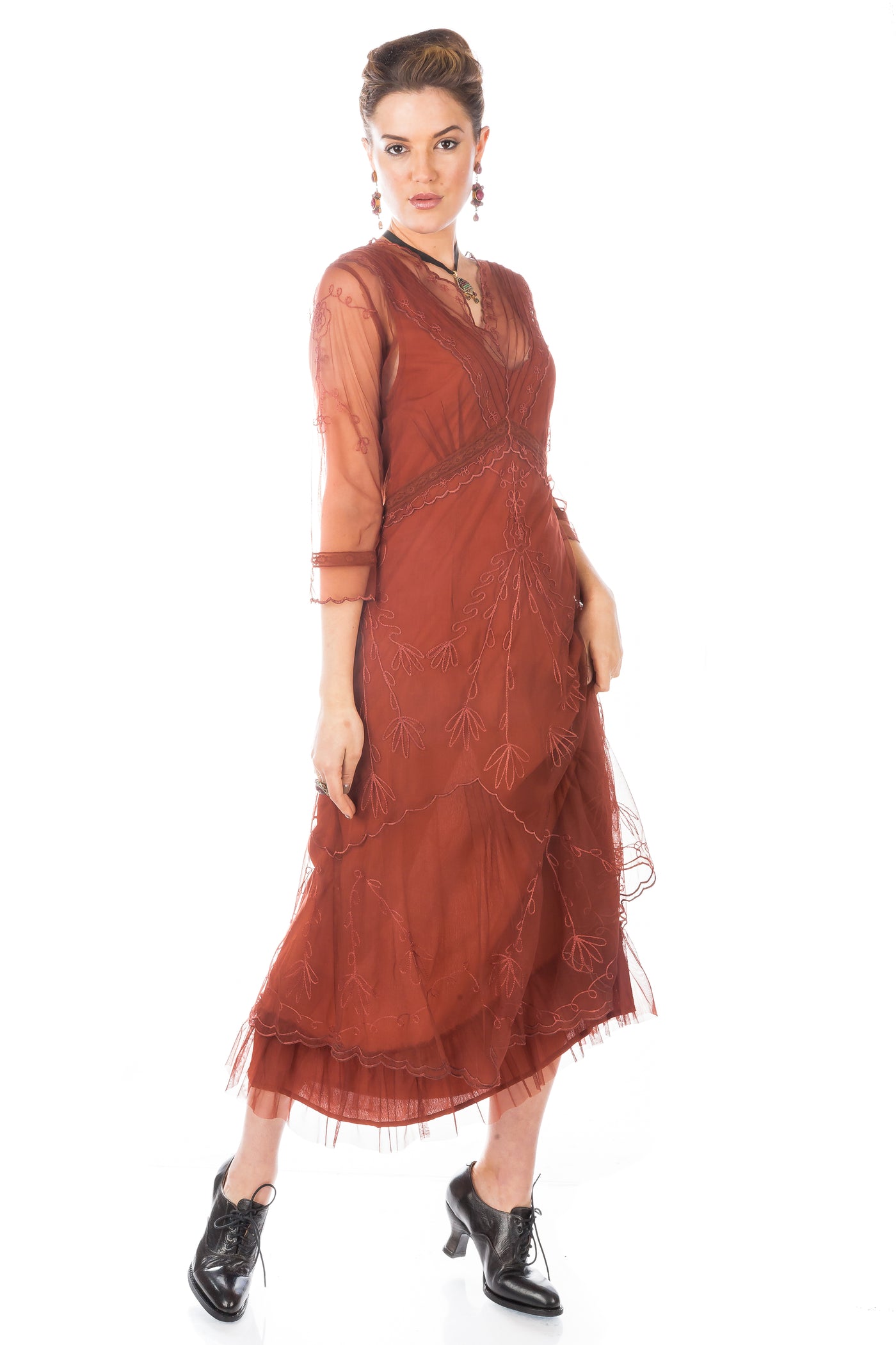 Nataya Sophia CL-509 Paprika Dress