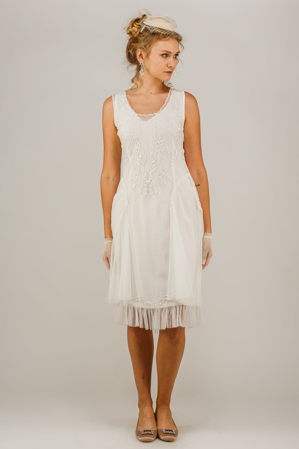 Nataya Tara AL-254 Ivory Dress
