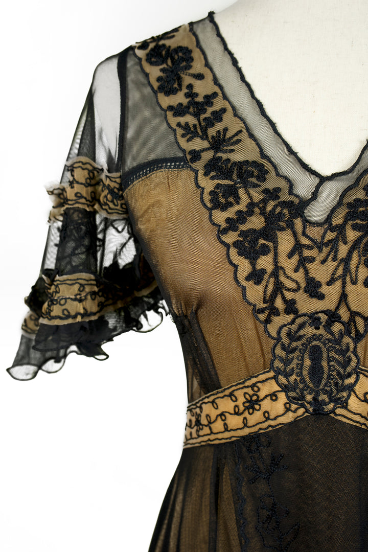 modern victorian dresses for sale Kara Modern Victorian Dress in Black Gold by Nataya