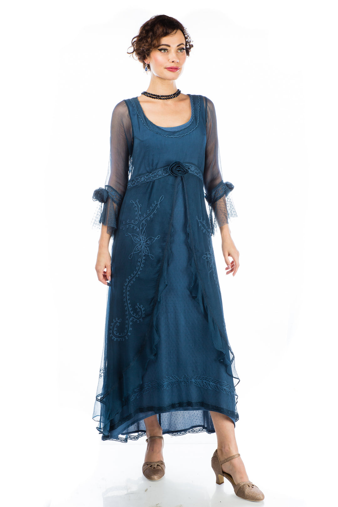 bridgerton tea party dresses Dafna Bridgerton Inspired Dress in Lapis Blue by Nataya