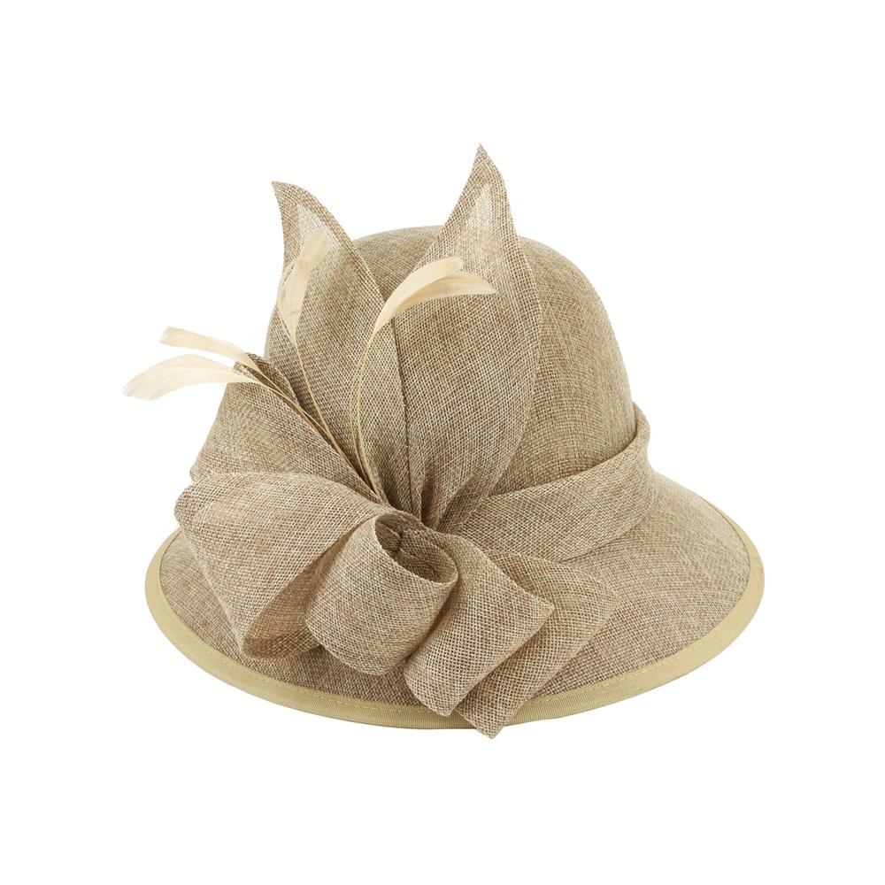 Flapper Bell Cloche in Beige