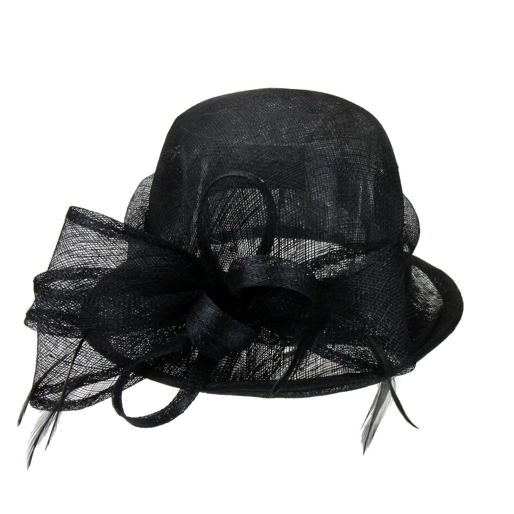 Flapper Cloche Hat in Black