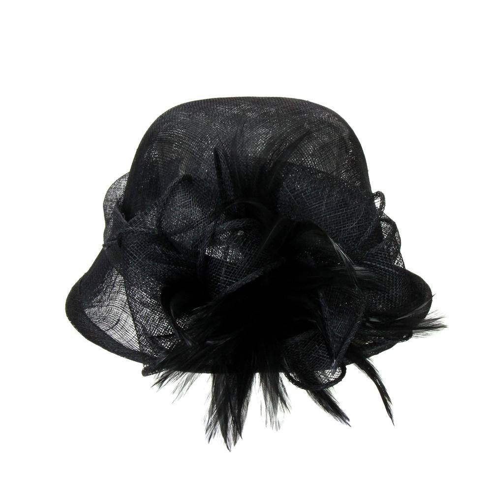 Twenties Style Star Cloche Hat in Black