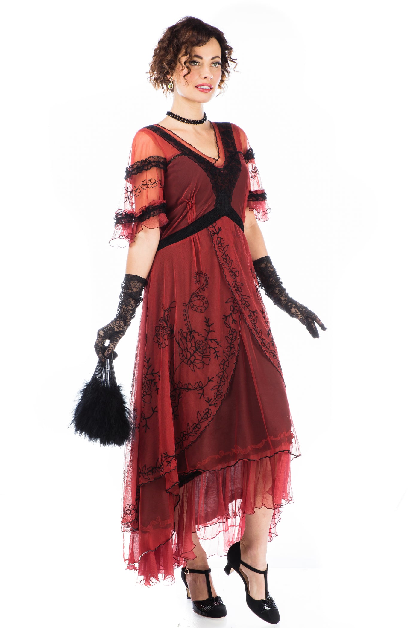     Kayla-1920s-Titanic-Style-Dress-in-Wine-Black-by-Nataya-1