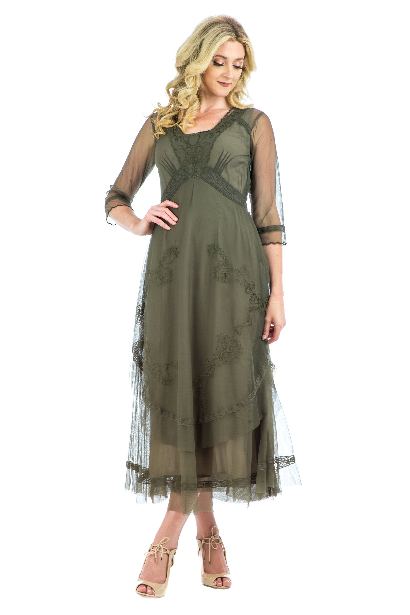 Nataya Samantha CL-163 Olive Dress