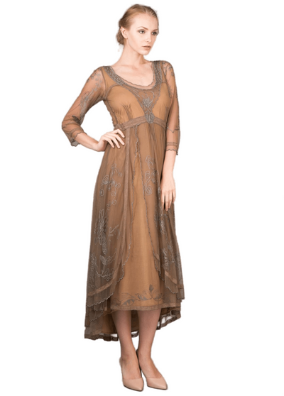 Nataya 40163 Downton Abbey Antique Silver Tea Party Gown