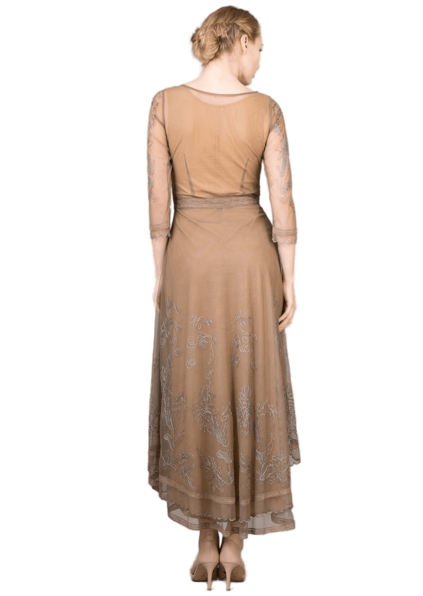 Nataya 40163 Downton Abbey Antique Silver Tea Party Gown