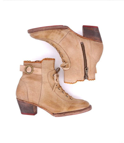 Seal Modern Victorian Booties in Rustic Pecan by Oak Tree Farms