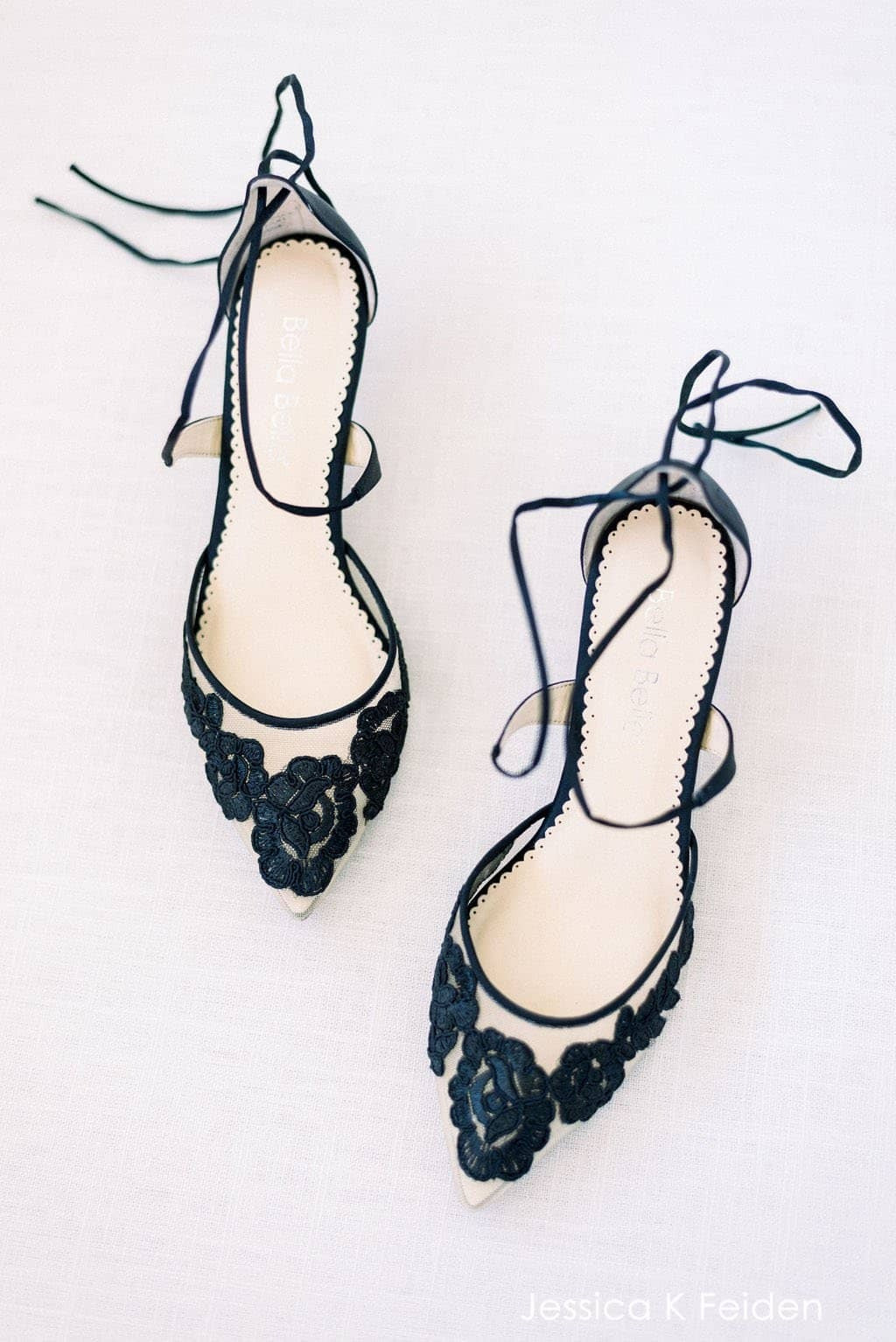 Amelia Floral Lace Heels in Black