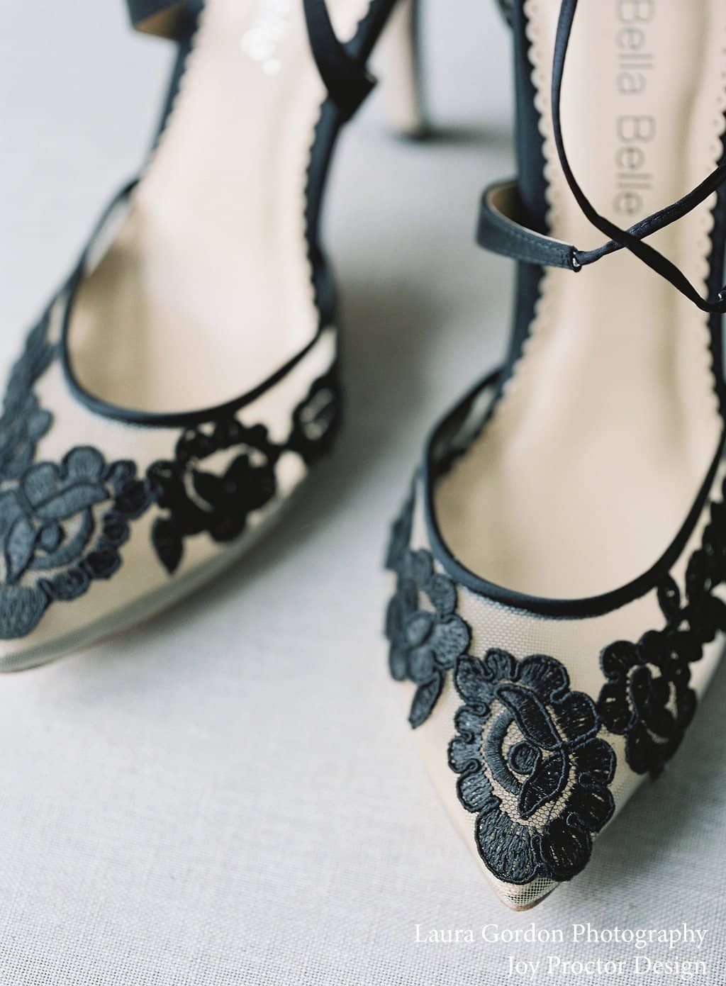 Anita Lace Evening Heels in Black