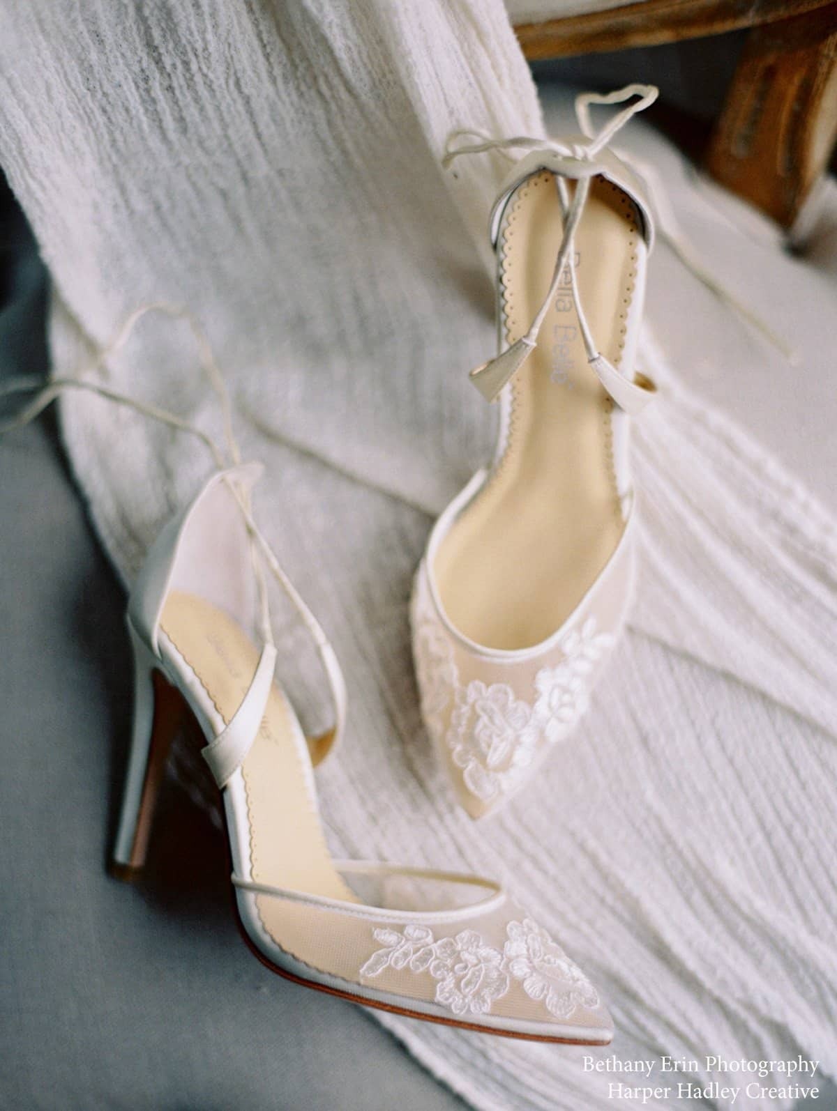 Anita Lace Wedding Shoes in Ivory