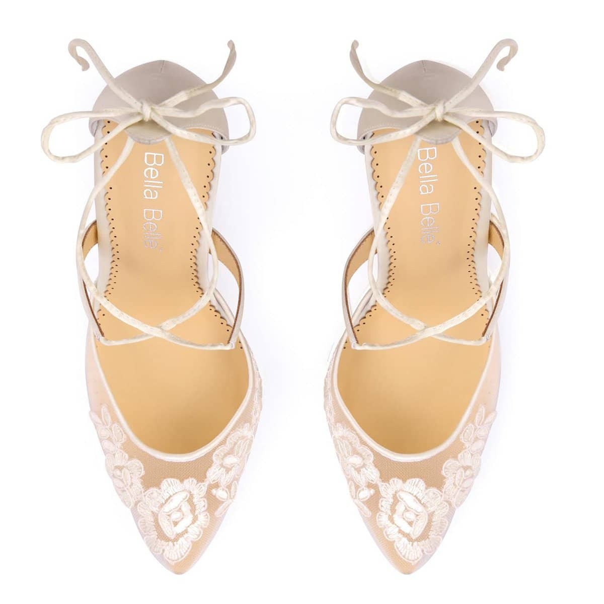 Anita Lace Wedding Shoes in Ivory