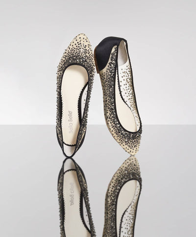 Ariel Sequin Evening Flats in Black