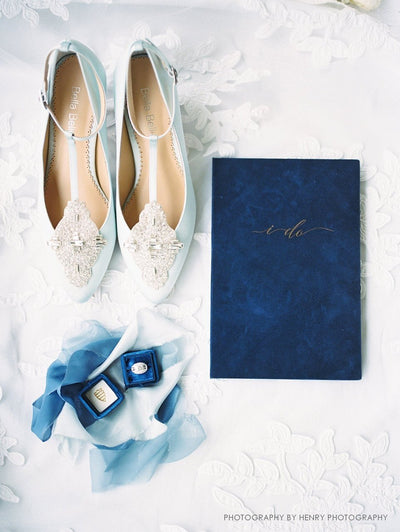 Art Deco Great Gatsby Bridal Shoes in Blue