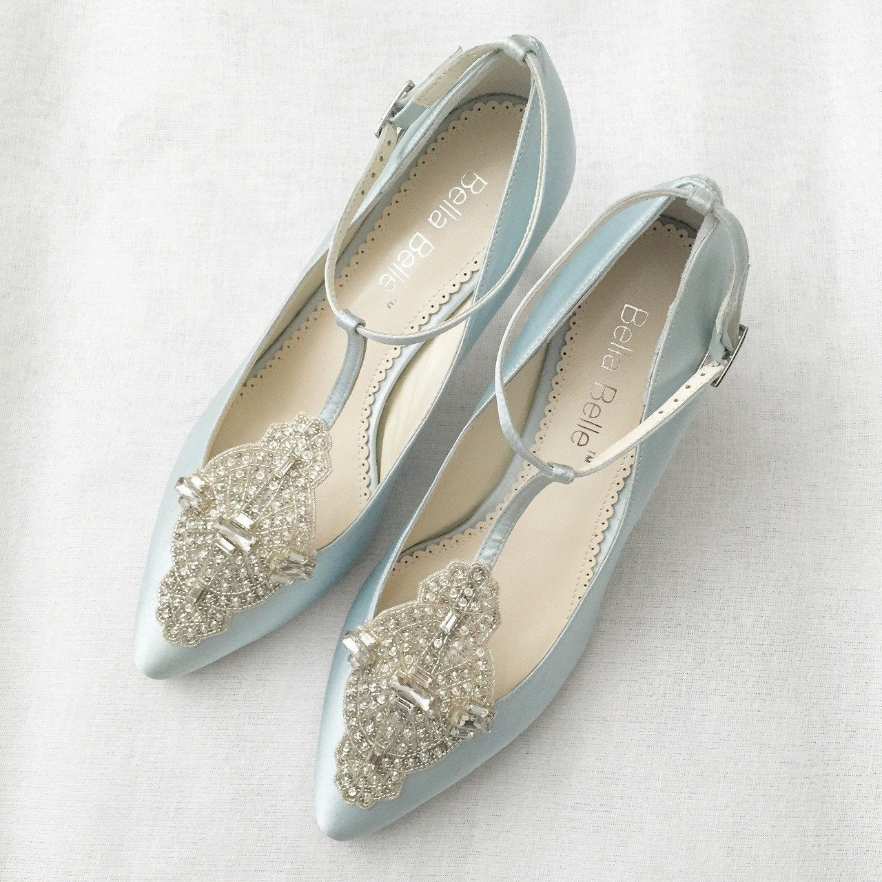 Art Deco Great Gatsby Bridal Shoes in Blue